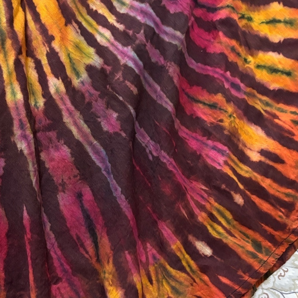 Tie-Dye Women's Top Dress - Multicolor 100% Cotton - Picture 7 of 7